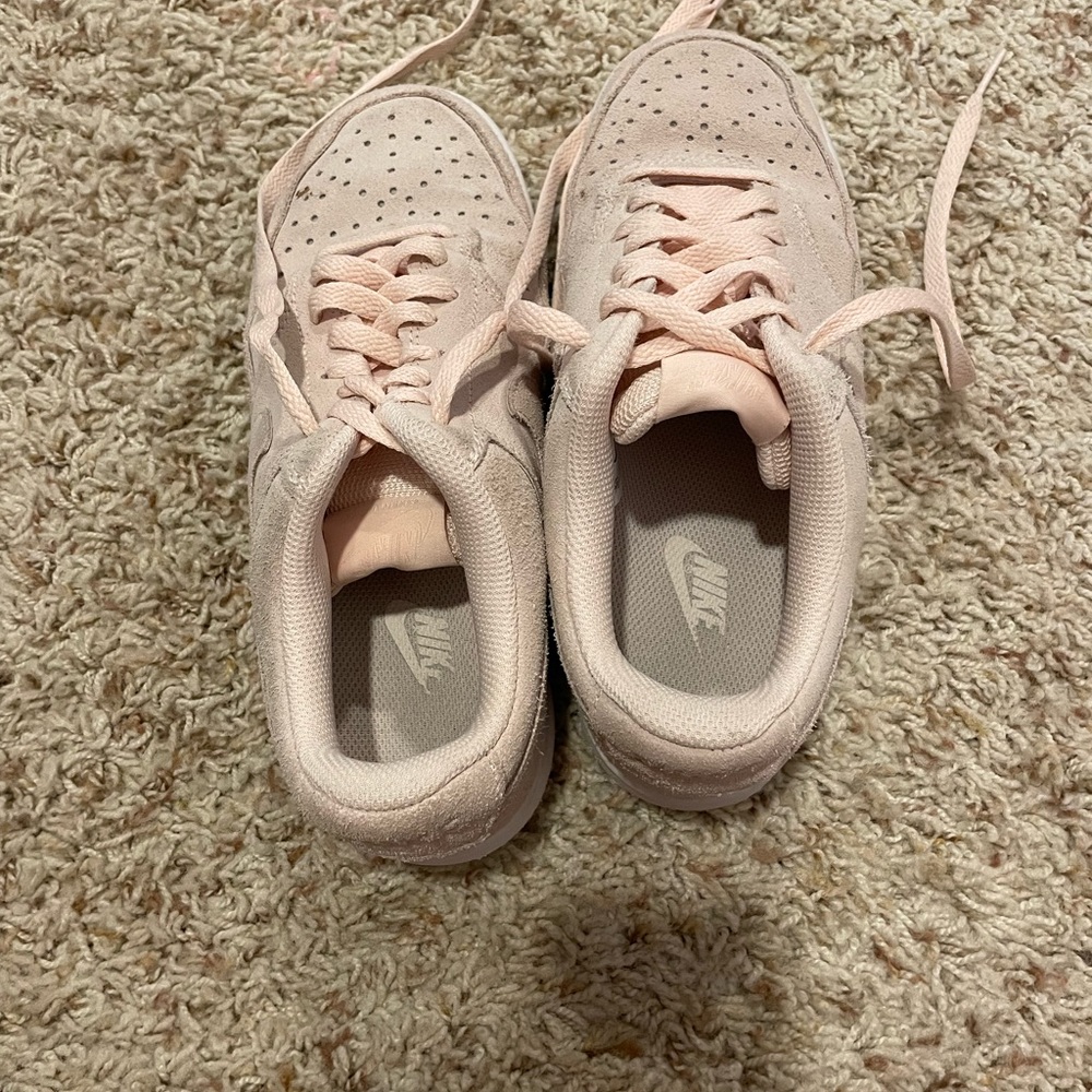 Pink velvet air forces